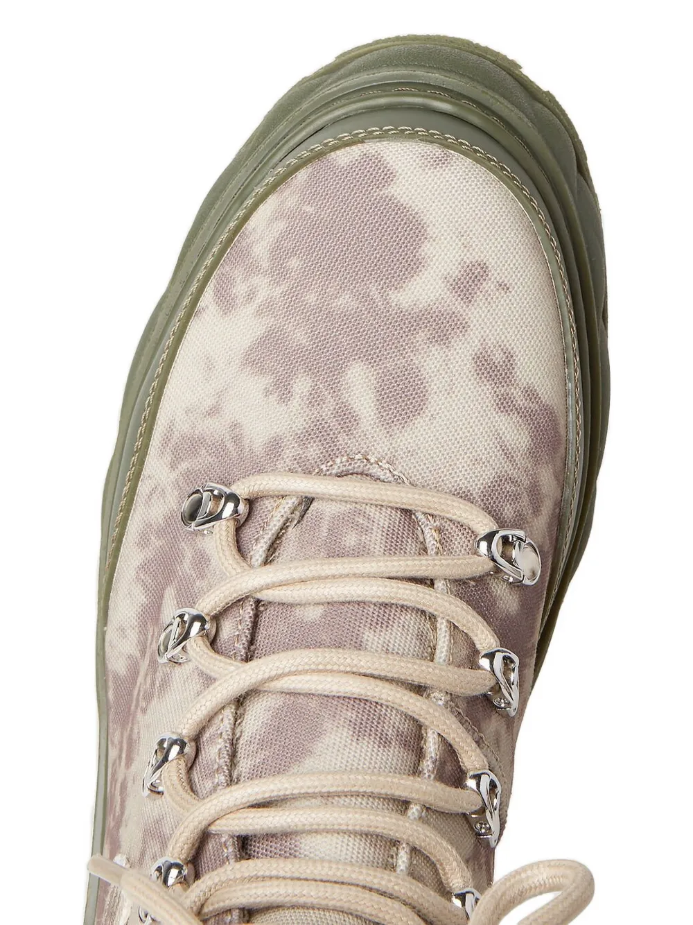 Virón Laarzen met camouflage- en logoprint Groen
