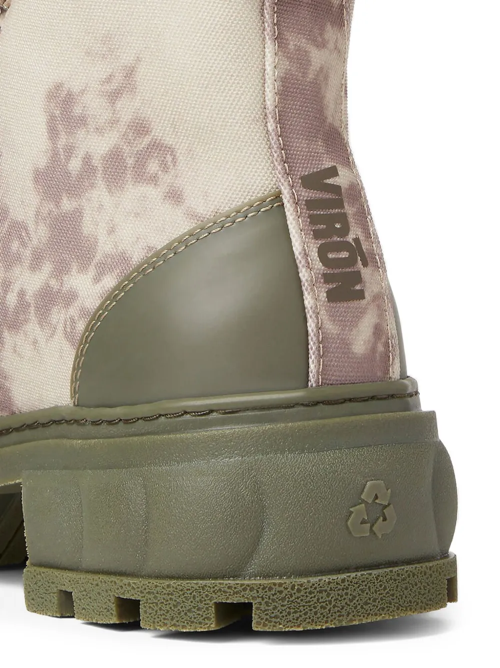 Virón Laarzen met camouflage- en logoprint Groen