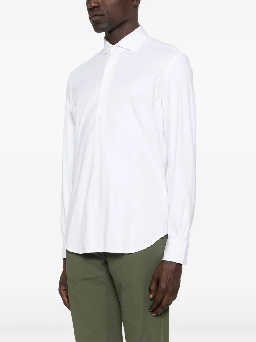 Mazzarelli Jersey overhemd Wit