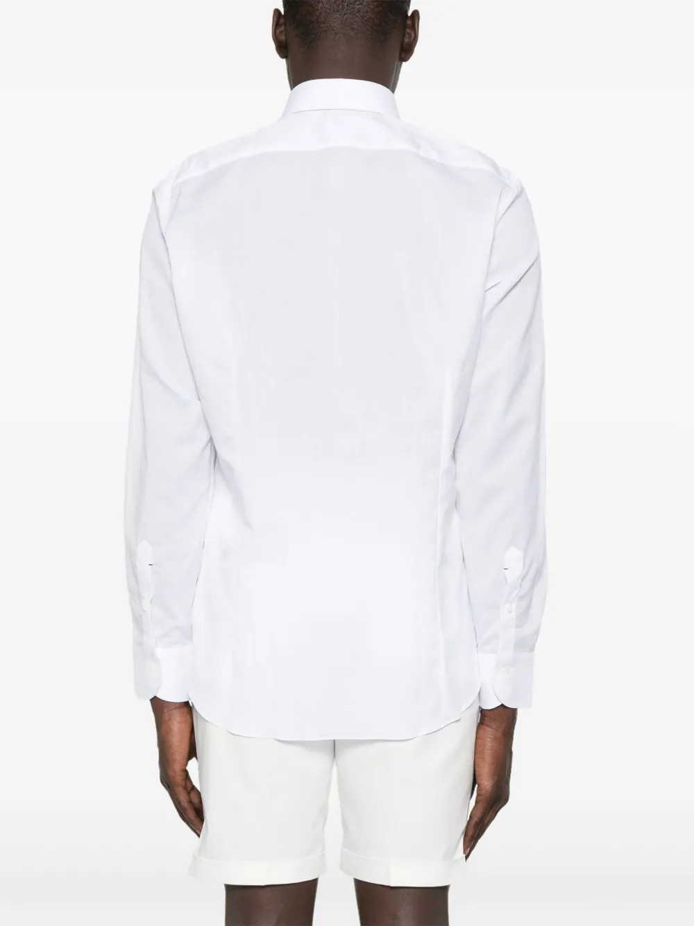 Mazzarelli Overhemd met gespreide kraag Wit