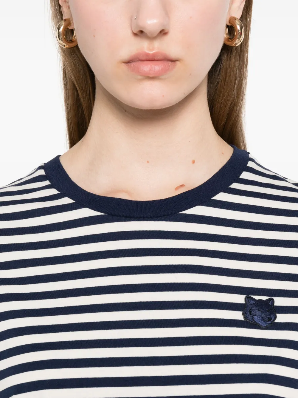 Shop Maison Kitsuné Fox-motif T-shirt