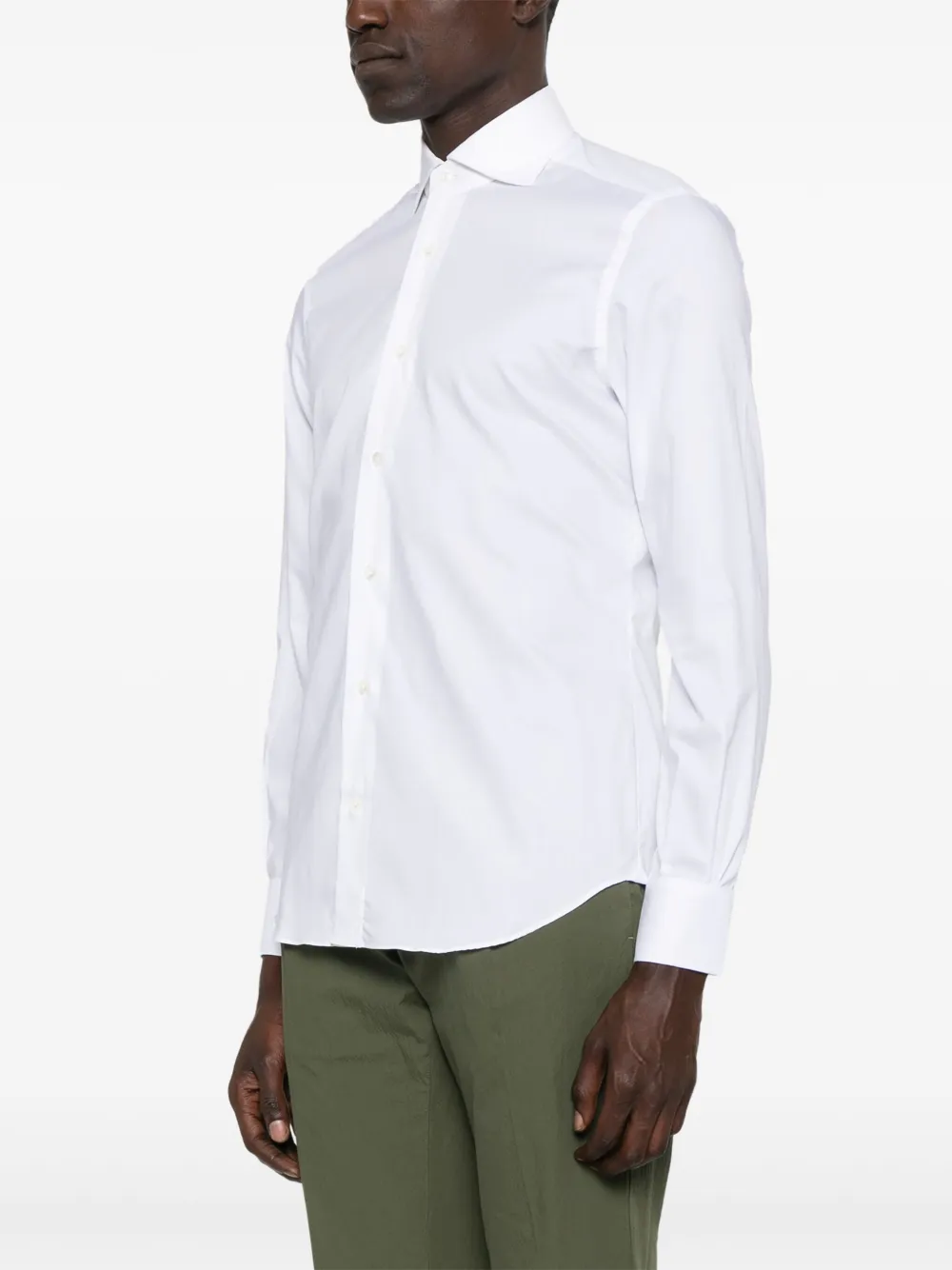 Mazzarelli Katoenen overhemd Wit