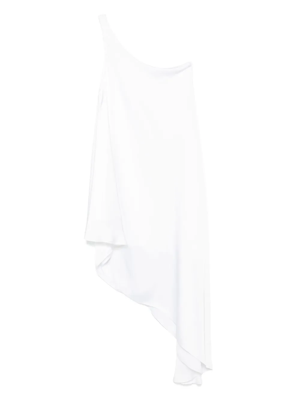 Norma Kamali one-shoulder diagonal tunic top | White | Image 1