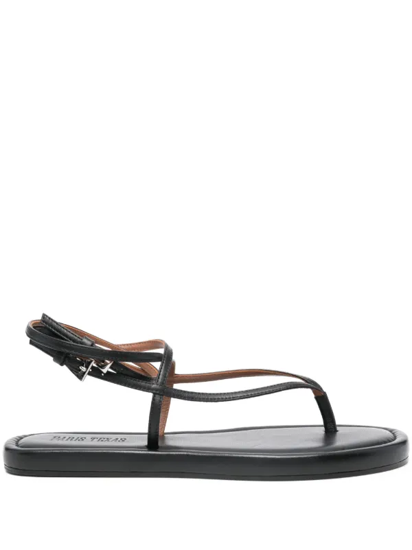 サンダル・ミュール PARIS TEXAS Women Sandals PX833 black Patent leather and PVC sandals in black - Paris Texas