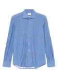 Mazzarelli mélange-effect shirt - Blue