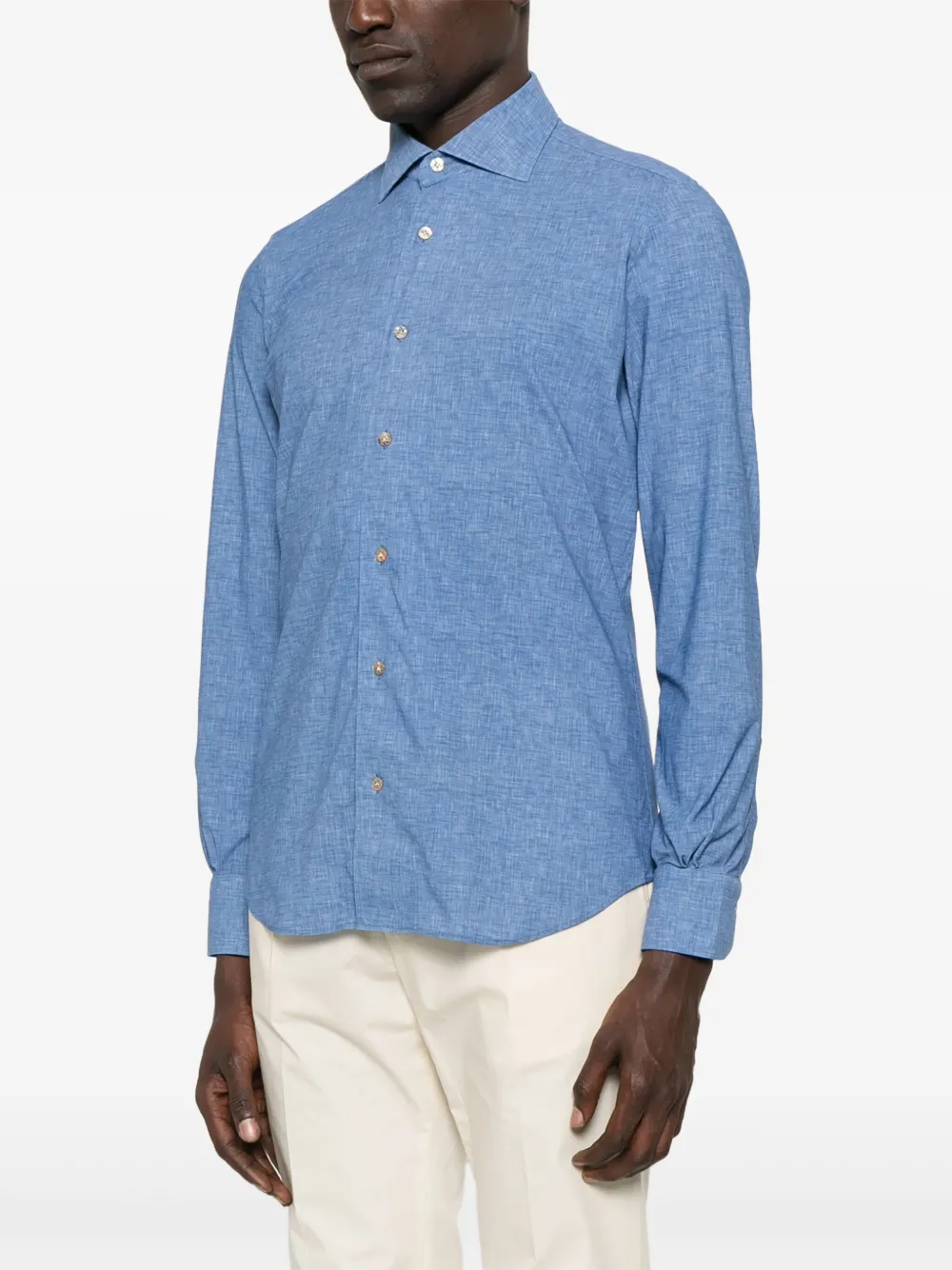 Mazzarelli Mélange-effect Shirt