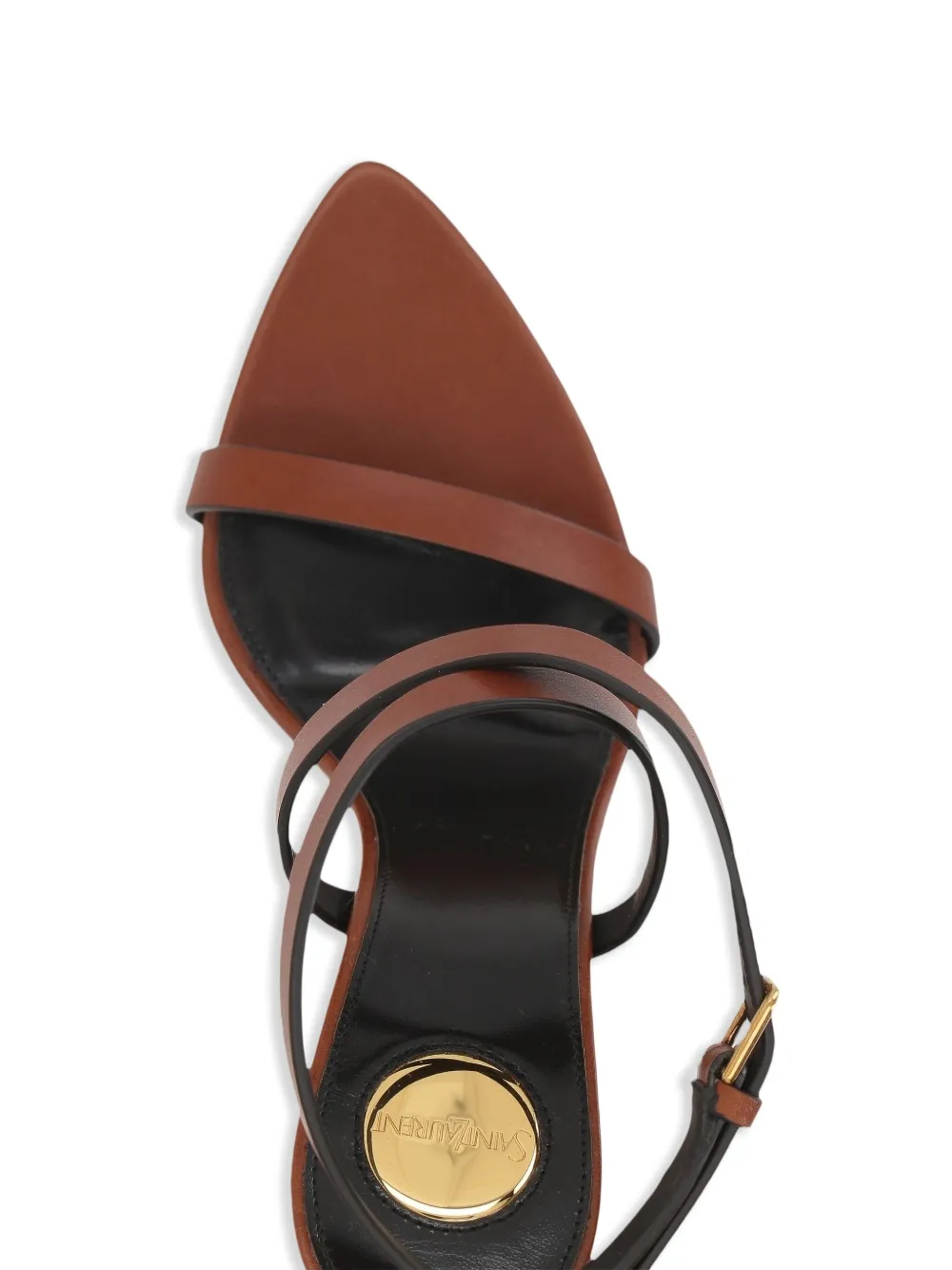 Saint Laurent 110mm May sandals Brown
