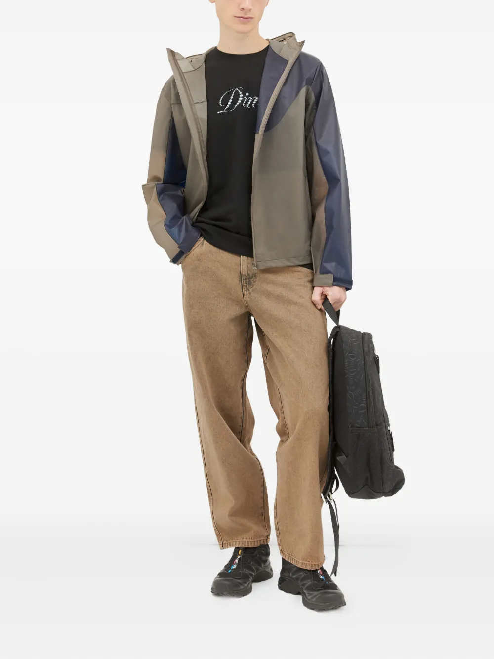 dime Jeans met geborduurd logo Bruin