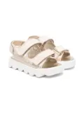 Moschino Kids logo-jacquard sandals - Neutrals