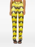 MERYLL ROGGE graphic-print satin trousers - Yellow