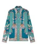 Versace Coral Theatre cotton shirt - Blue