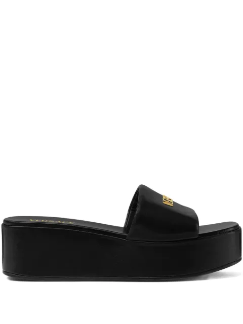 Versace  55 mm Logo platform mules