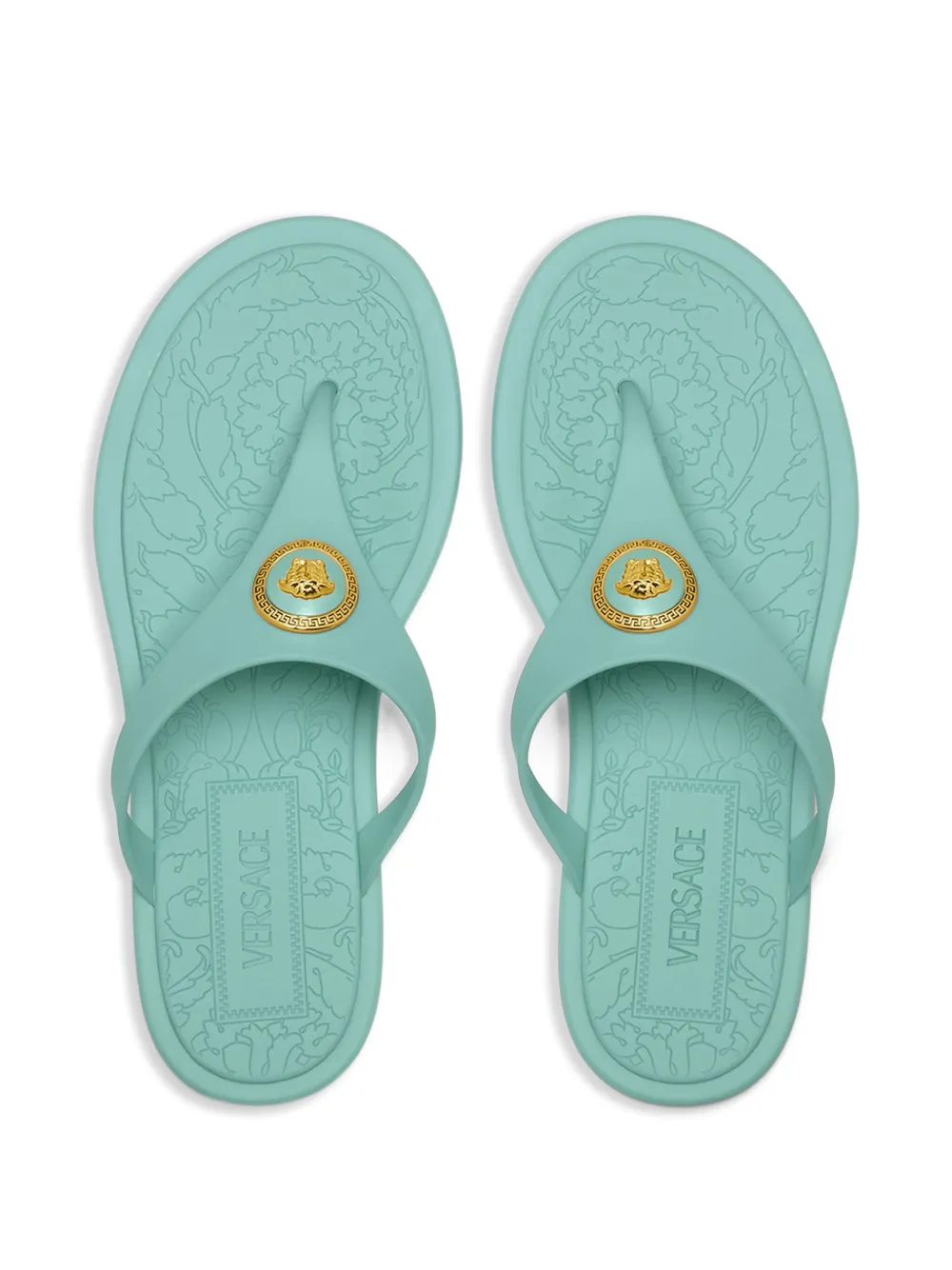 Versace Alia verfraaide teenslippers Groen