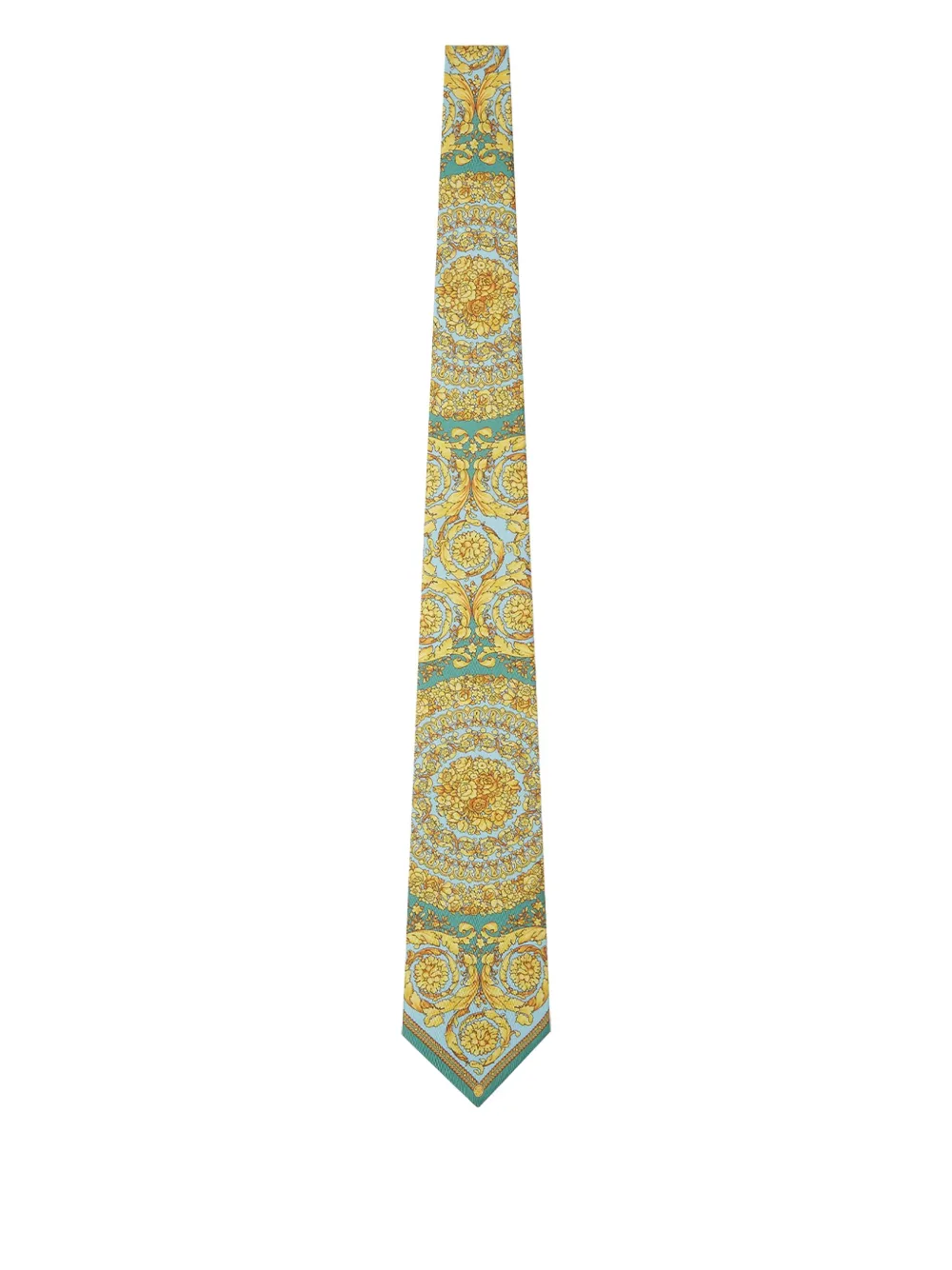 Versace corbata de seda con motivo Barocco | verde | Image 1