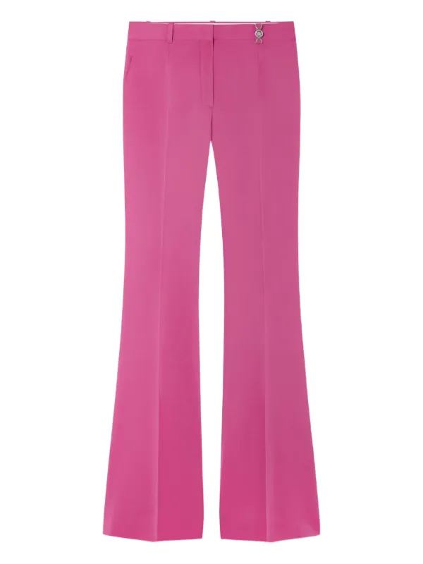 Versace Flared Tailored Trousers in Pink