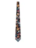 Versace Underwater Baroco silk tie - Black