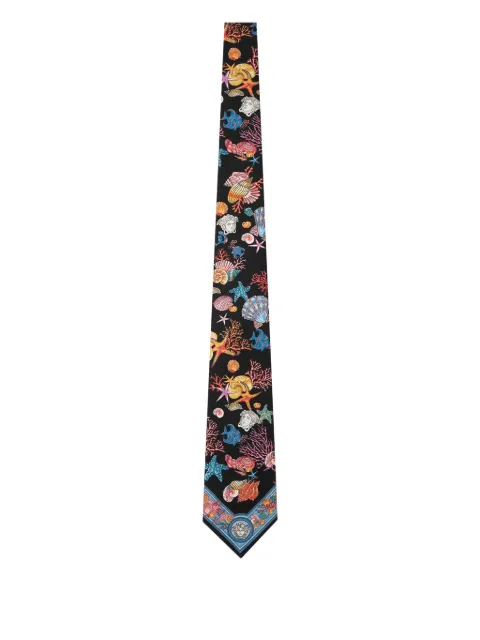 Versace corbata de seda Underwater Barocco