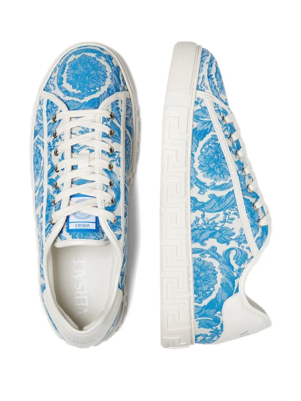 Versace Barocco Sneakers | Blue | FARFETCH TR