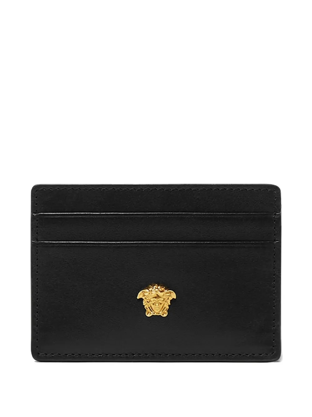 Versace Leren pasjeshouder Zwart