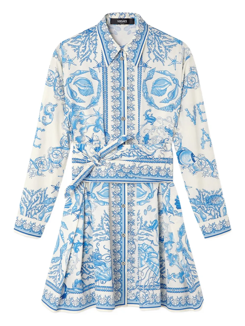 Versace Underwater Barocco Shirt Dress