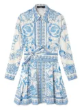 Versace Underwater Barocco shirt dress - Blue