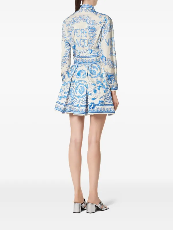 versace light blue dress Underwater Barocco Shirt | staud dress black Adriana Product code modest wedding dresses Size:11Y/12Y