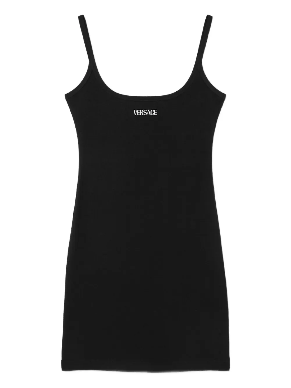 Versace Jurk met geborduurd logo Zwart