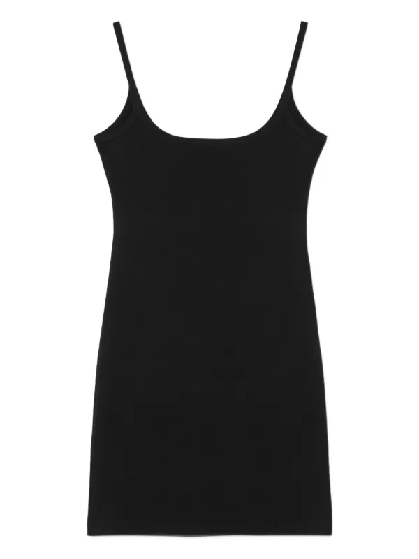 Versace logo-embroidered Tank Dress | Black | FARFETCH