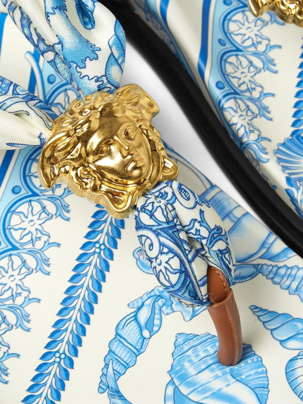 Versace Underwater Barocco La Medusa sandals Blue