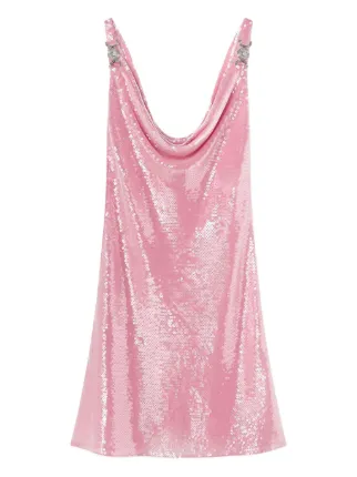 Versace Sequinned Slip Mini Dress | Pink | FARFETCH