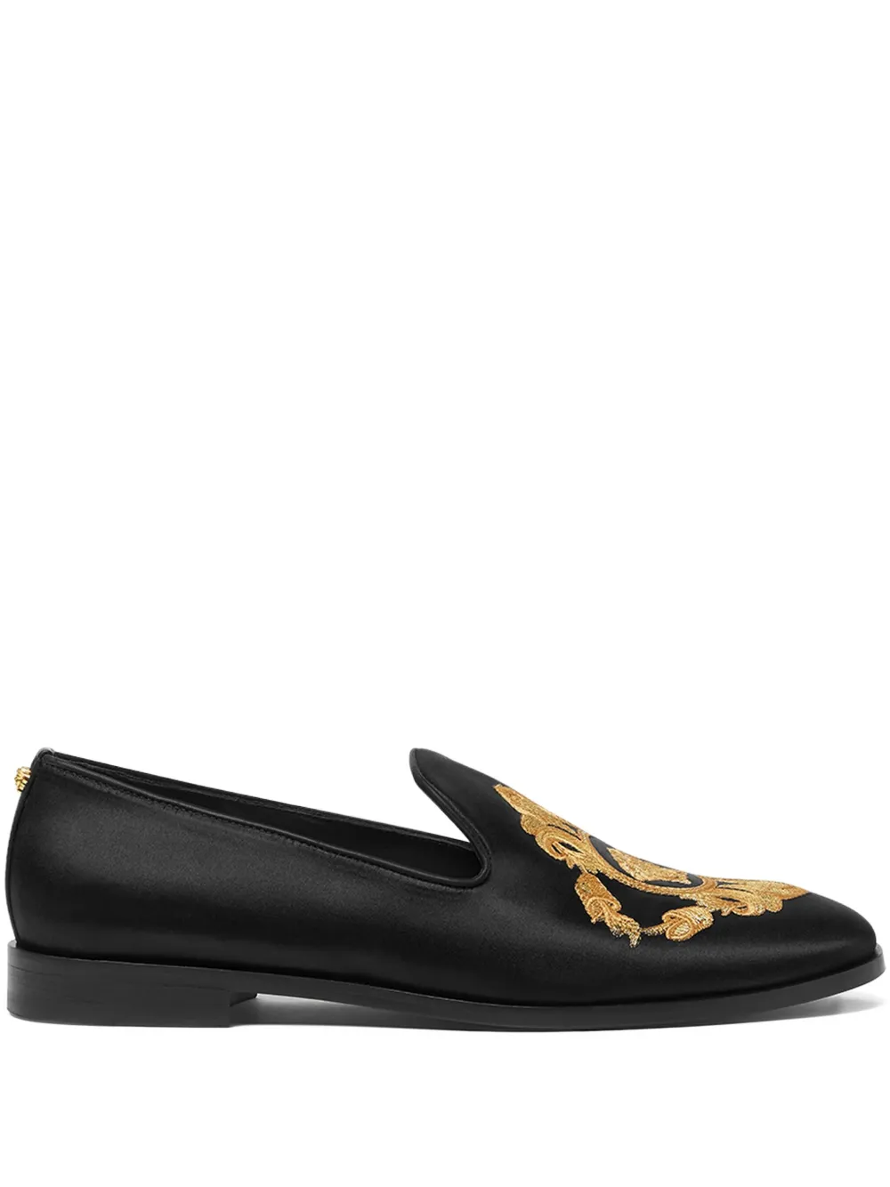 Versace Medusa Head embroidered loafers Black