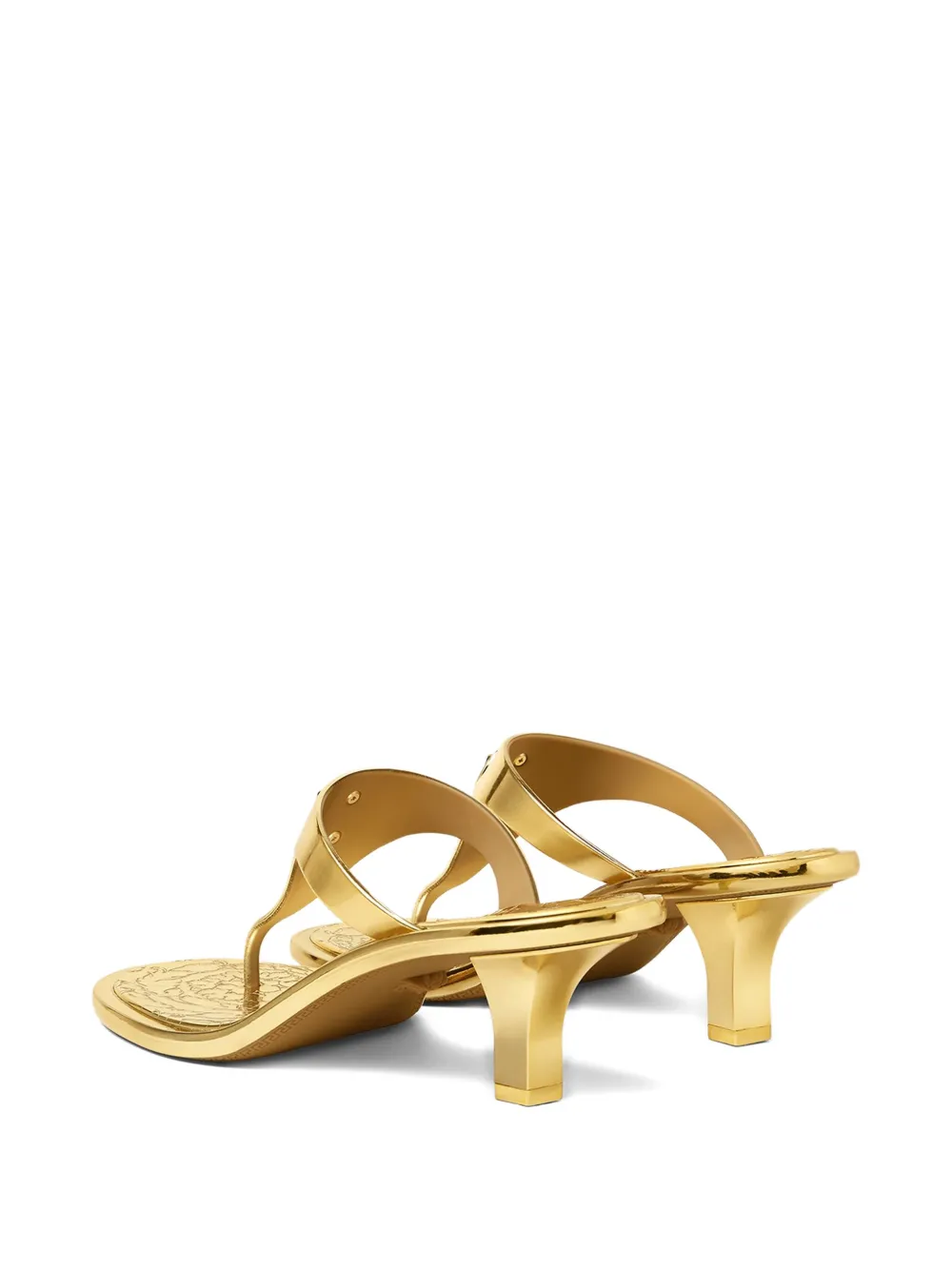Versace 55mm Alia metallic mules Gold