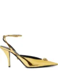 Versace 85mm pointed-toe pumps - Gold