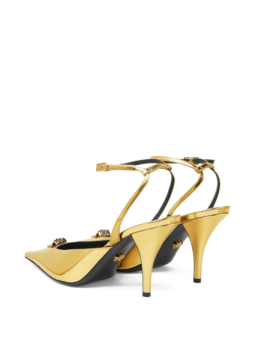 Versace Pumps met puntige neus Goud
