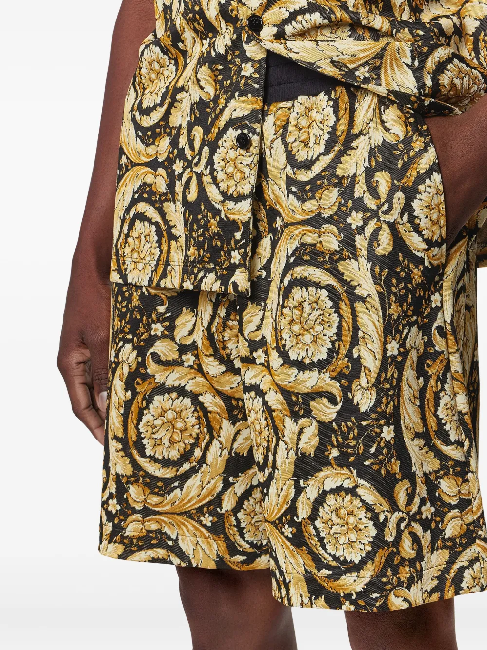 Versace Barocco trainingsshorts met jacquard Zwart
