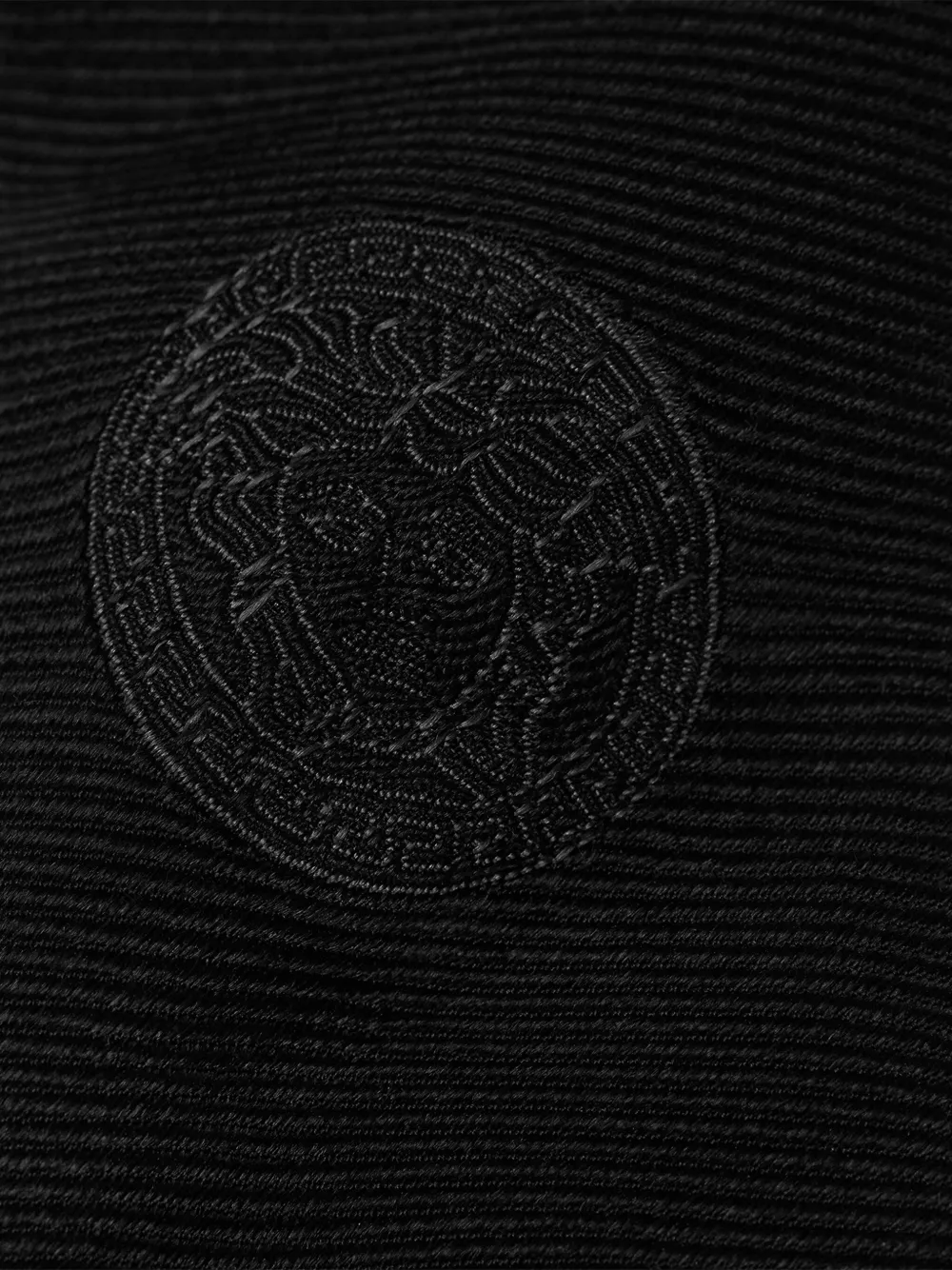 Versace Stropdas met Medusa-borduurwerk Zwart