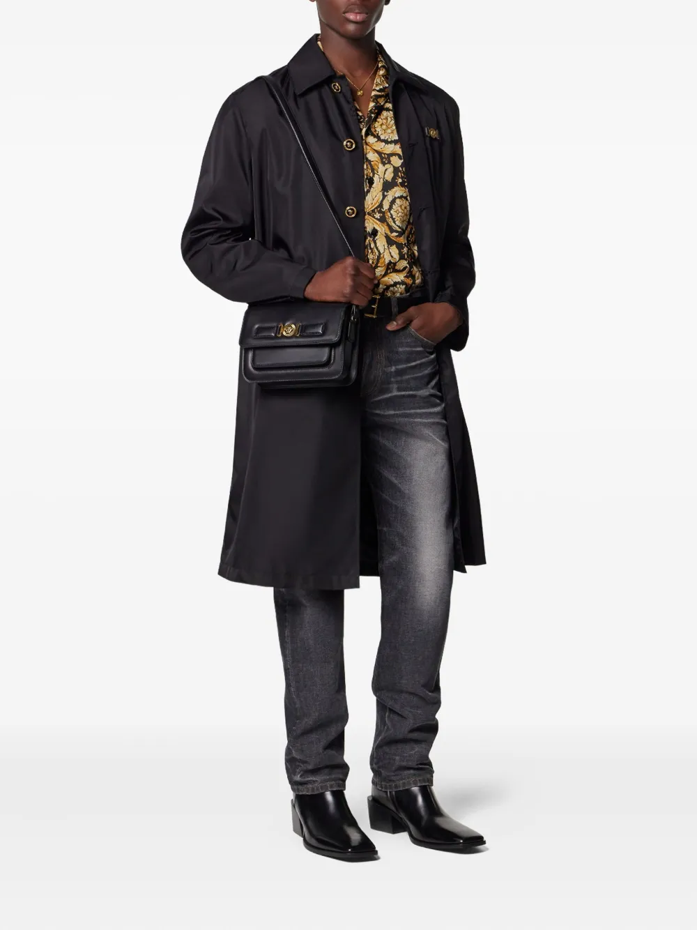 Versace Barocco overhemd met korte mouwen - Goud