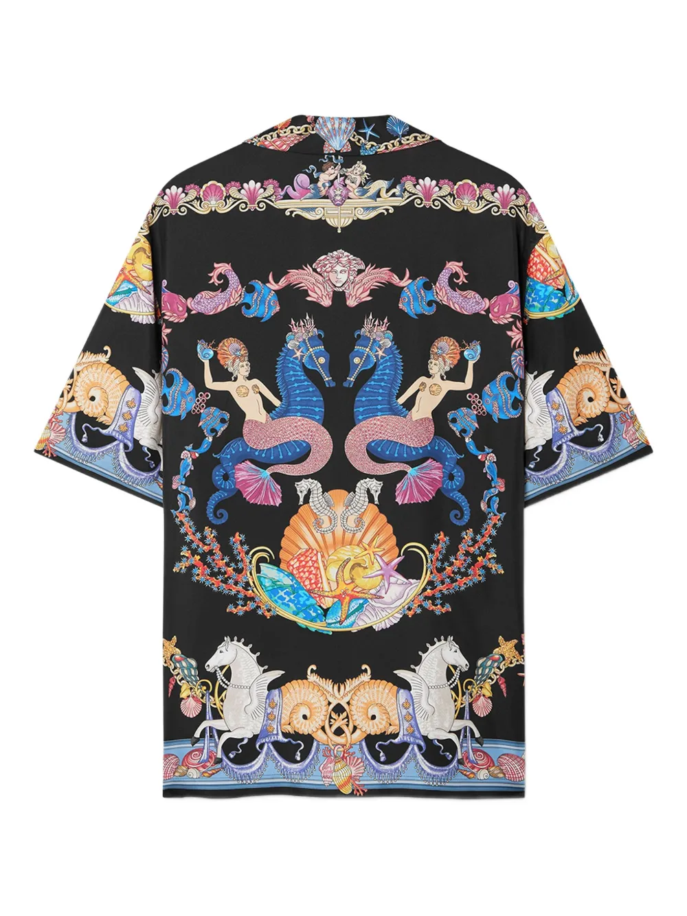 Versace Coral Theatre short-sleeve shirt - Zwart