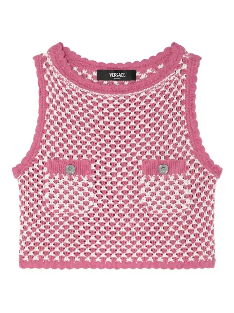 Versace crochet knit top