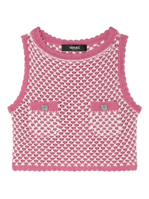 Versace haut en crochet - Rose - Versace - Modalova