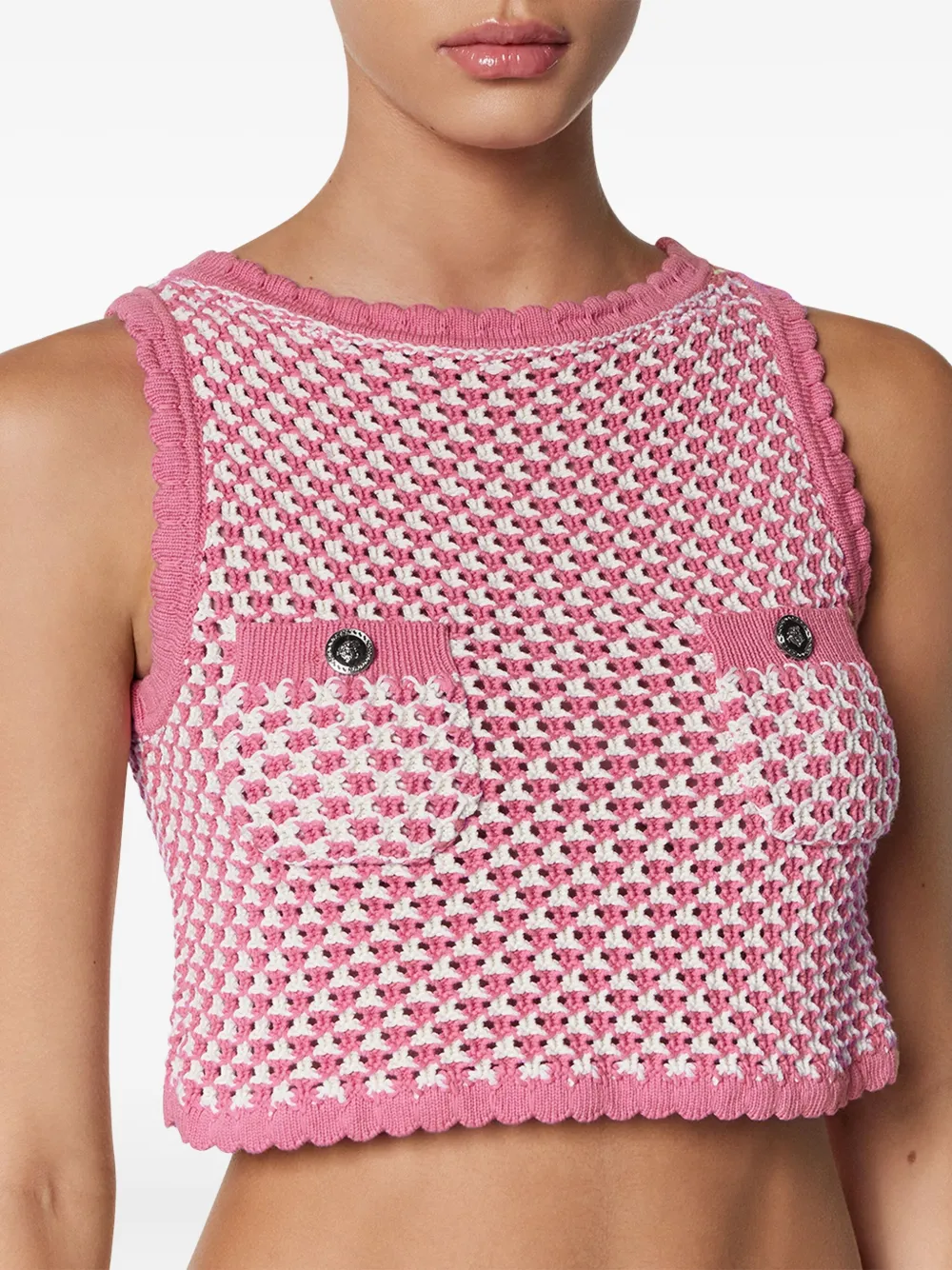 Versace Gehaakte top Roze