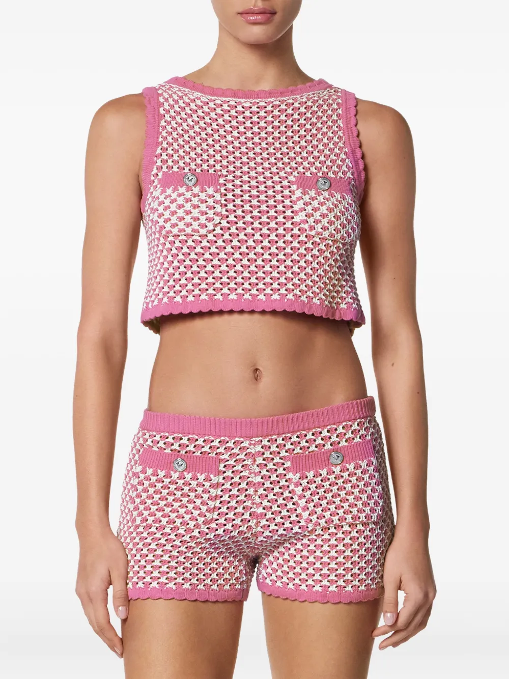 Versace Gehaakte top Roze
