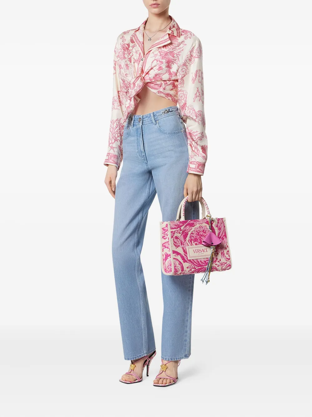 Versace Underwater Barocco blouse - Roze