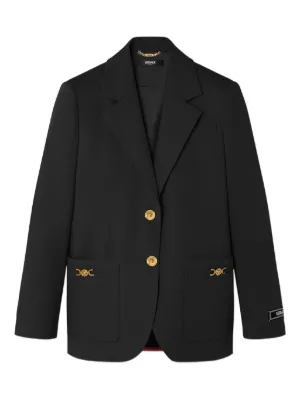 Versace ストライプ ダブルジャケット | ブラック | FARFETCH JP