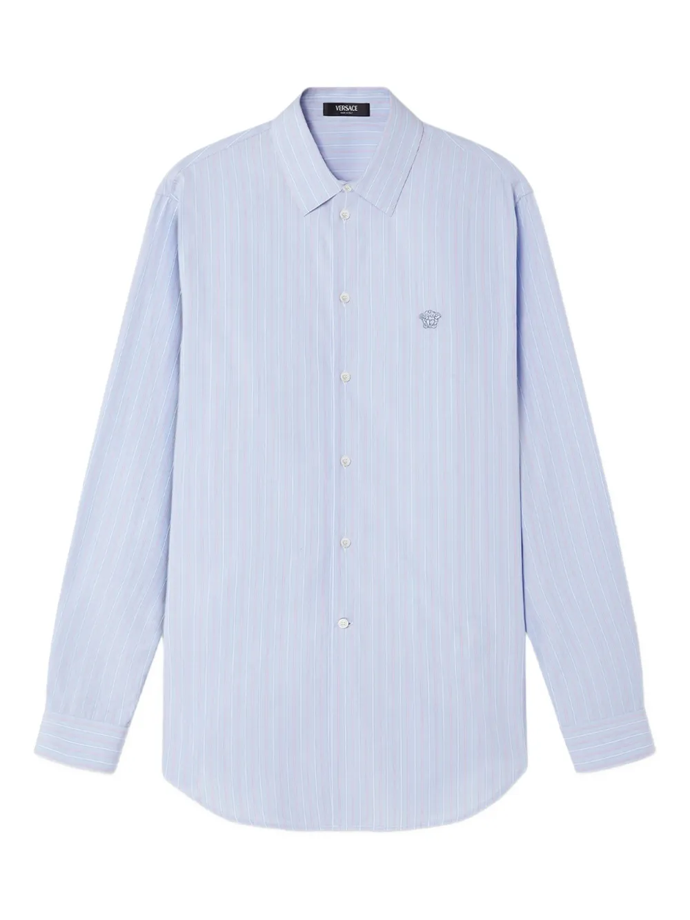 Versace Overhemd met geborduurd Medusa logo Blauw