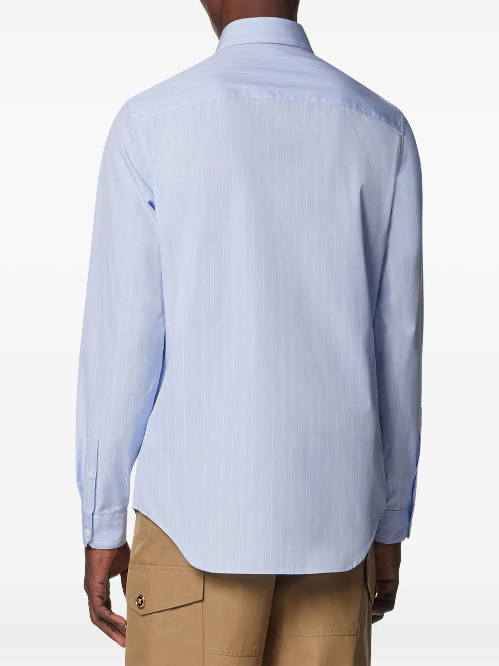 Versace Overhemd met geborduurd Medusa logo Blauw