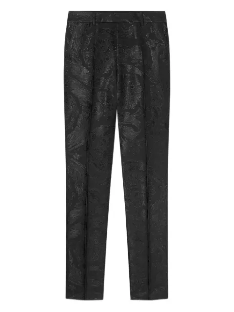 Versace embossed floral trousers