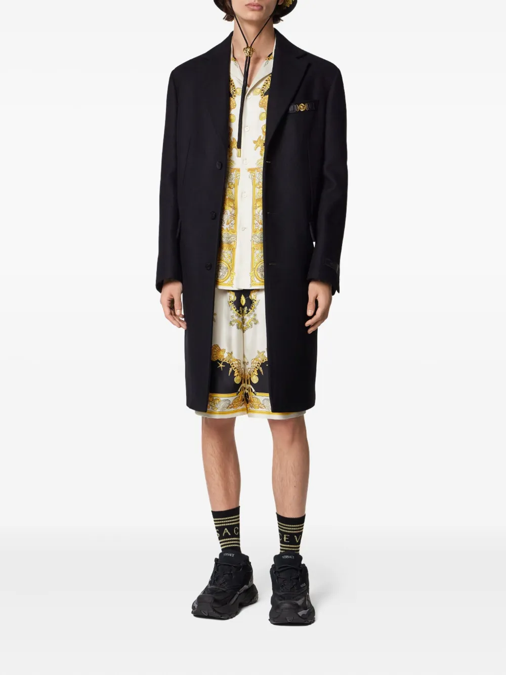 Versace Overhemd met korte mouwen en Coral Theatre-print - Wit