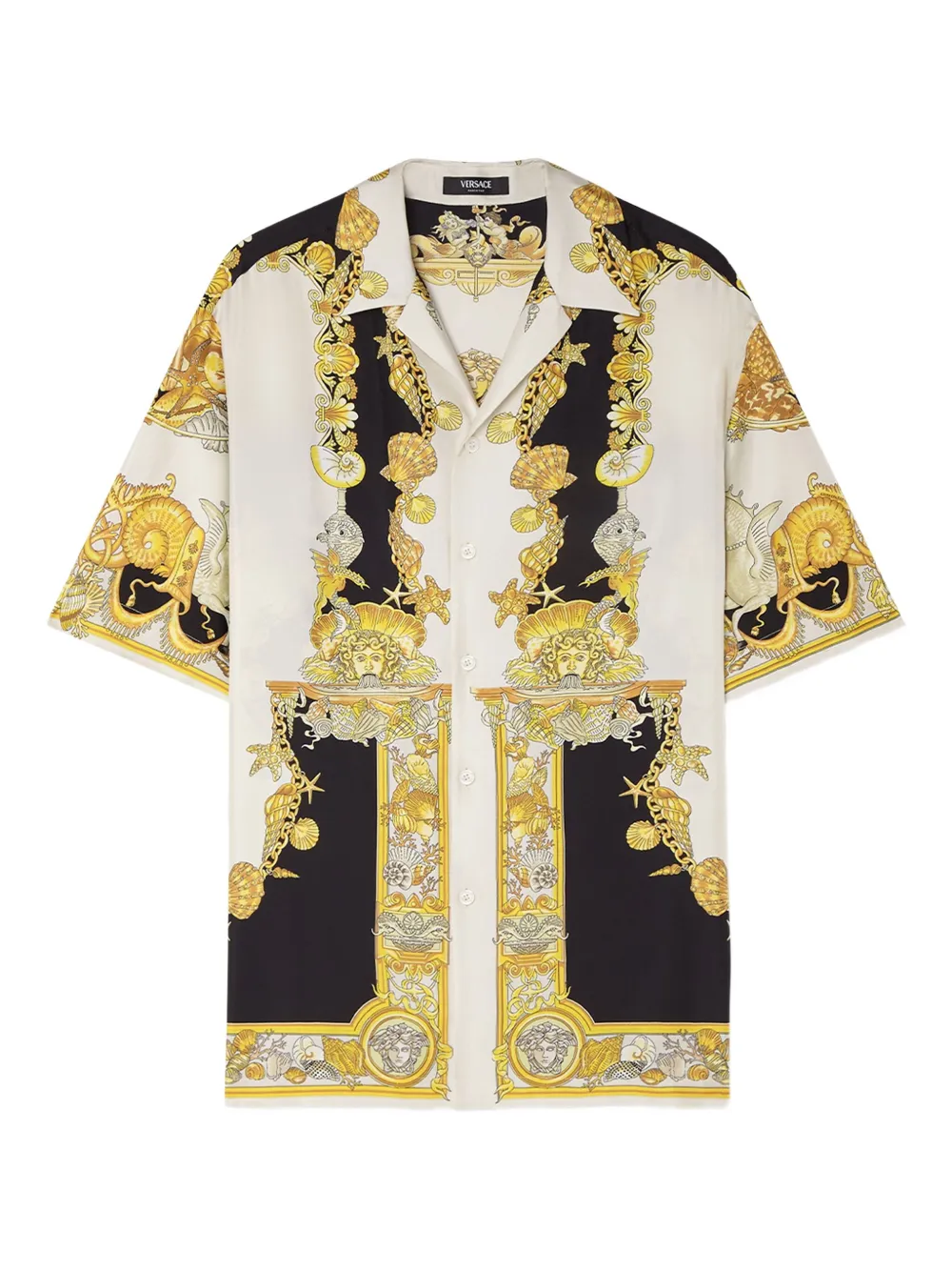 Versace Coral Theatre-print short-sleeve shirt