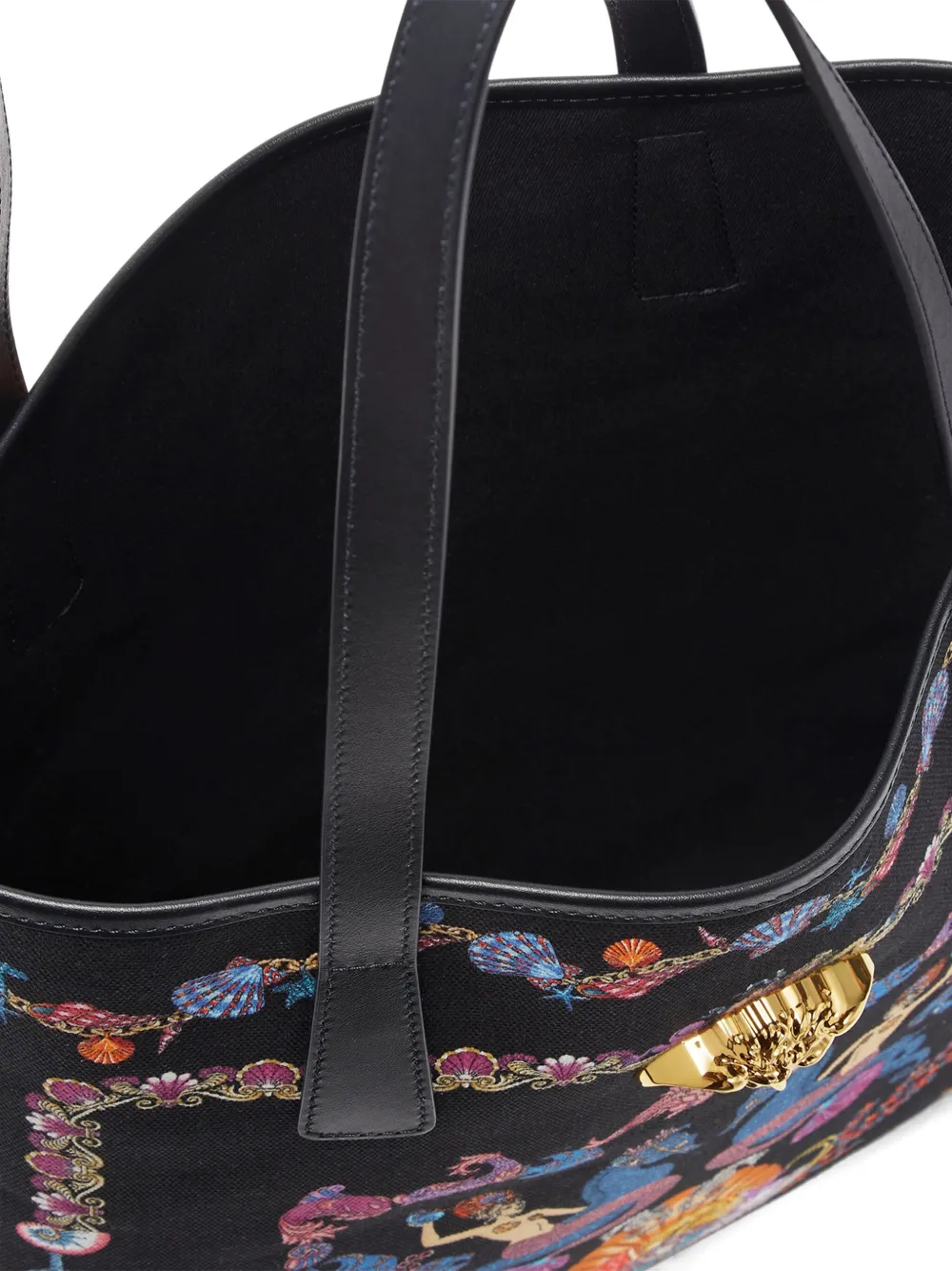 Versace Coral Theatre La Medusa canvas shopper Zwart